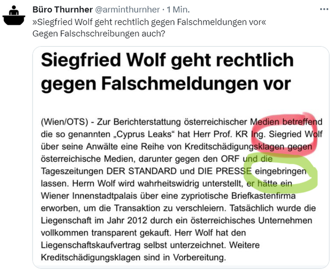 Armin Thurnhers Seuchenkolumne 1138 EINGEBRINGEN. Jo Kalina